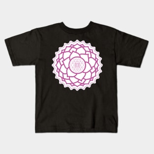 Sacred Geometry Yoga Blossom Kids T-Shirt